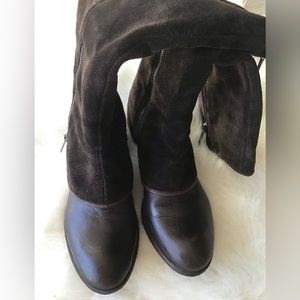 Donald J Pliner Dark Brown Devi 5 high shaft leather boots 7.5 M